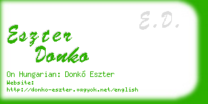 eszter donko business card